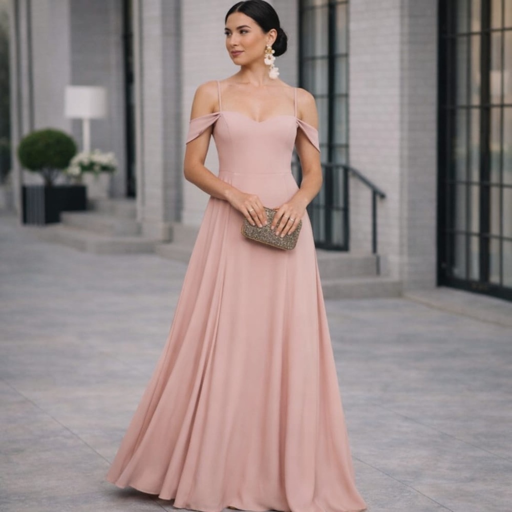 NWT Reformation Size 12 Poppy Maxi Dress Blush Pink Viscose Rayon‎ Blend Wedding
